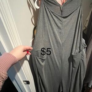 Gray Sleeveless Jumpsuit